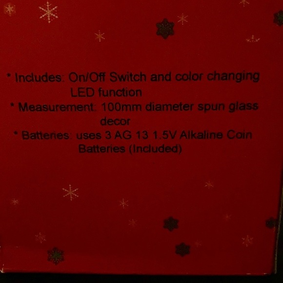 Spun Glass Globe With Color Changing Light: With Brand New Batteries. Ornament - Picture 4 of 4